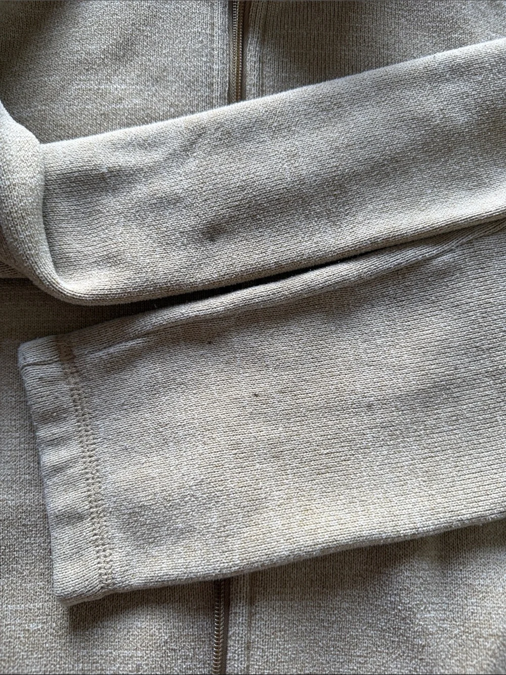 Patagonia Hooded Teddy Fleece Jacket in Light Taupe